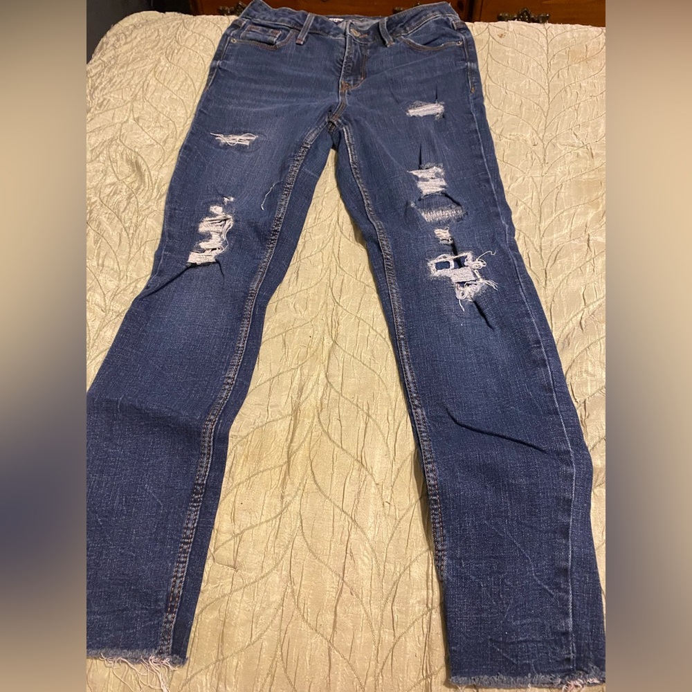 Blue Old Navy Rockstar Jeans